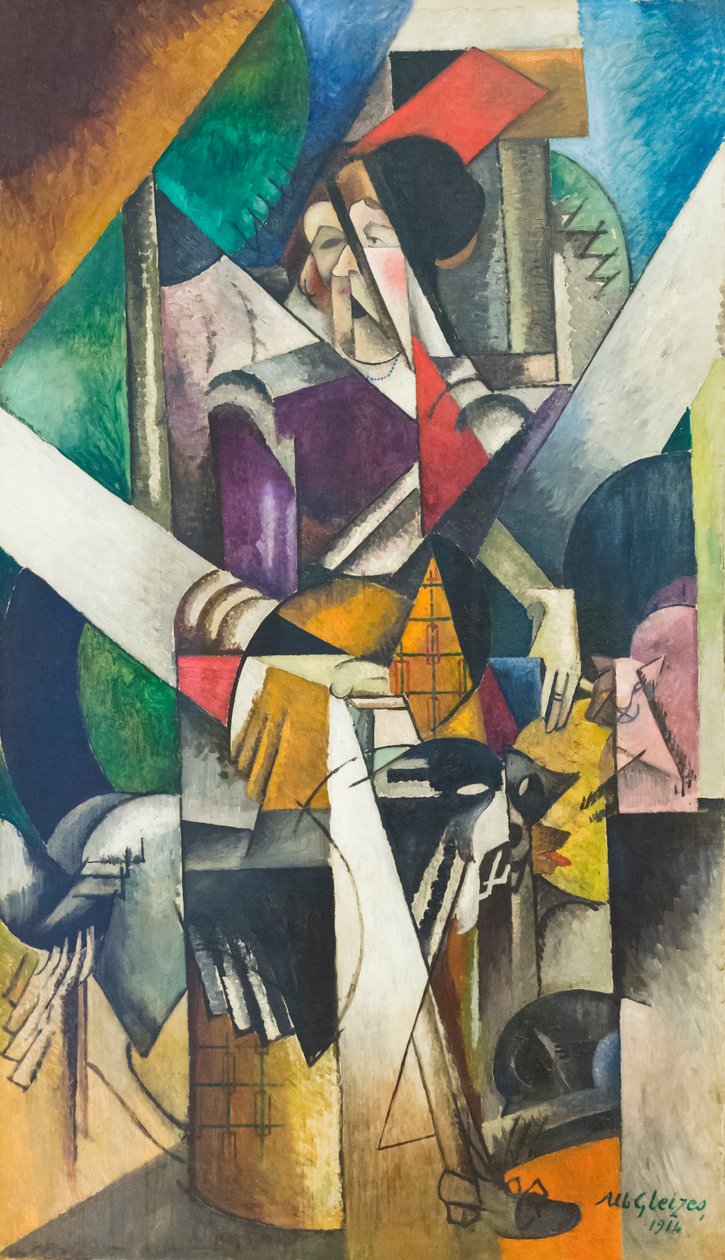Kvinde med dyr (Madame Raymond Duchamp-Villon) af Albert Gleizes