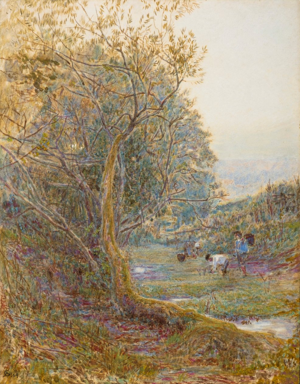 A Devonshire Lane af Albert Goodwin