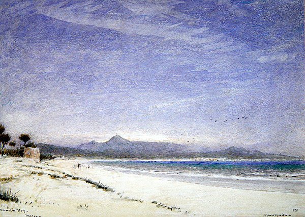 Alcudia-bugten, Mallorca af Albert Goodwin