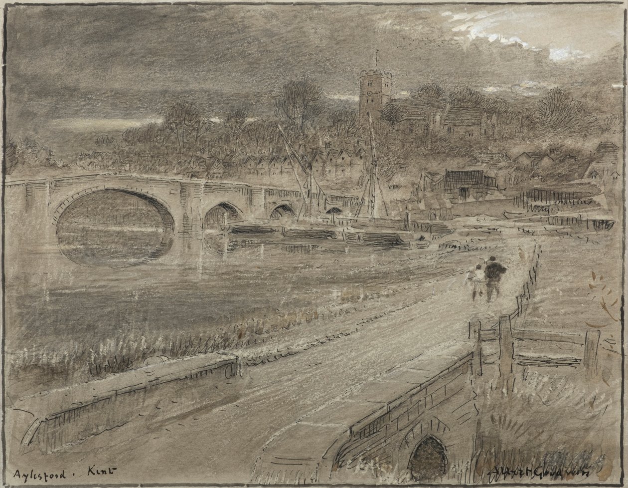 Aylesford, Kent (akvarel) af Albert Goodwin