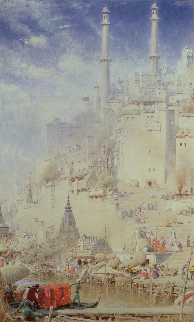 Benares (også kendt som Varanasi) af Albert Goodwin