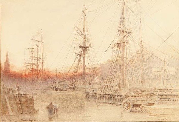 Bristol, når dagens arbejde er udført af Albert Goodwin