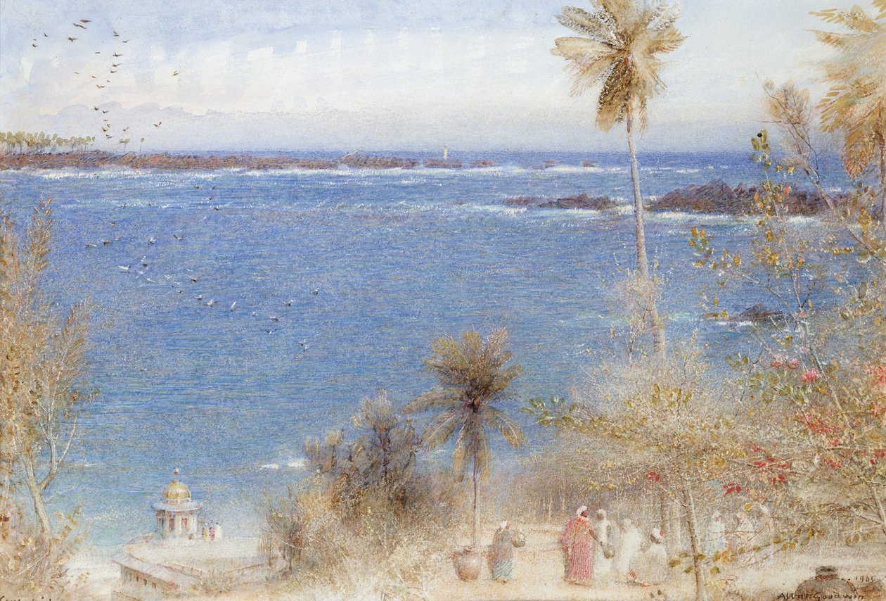 Ceylons Isle, 1905 (wc på papir) af Albert Goodwin