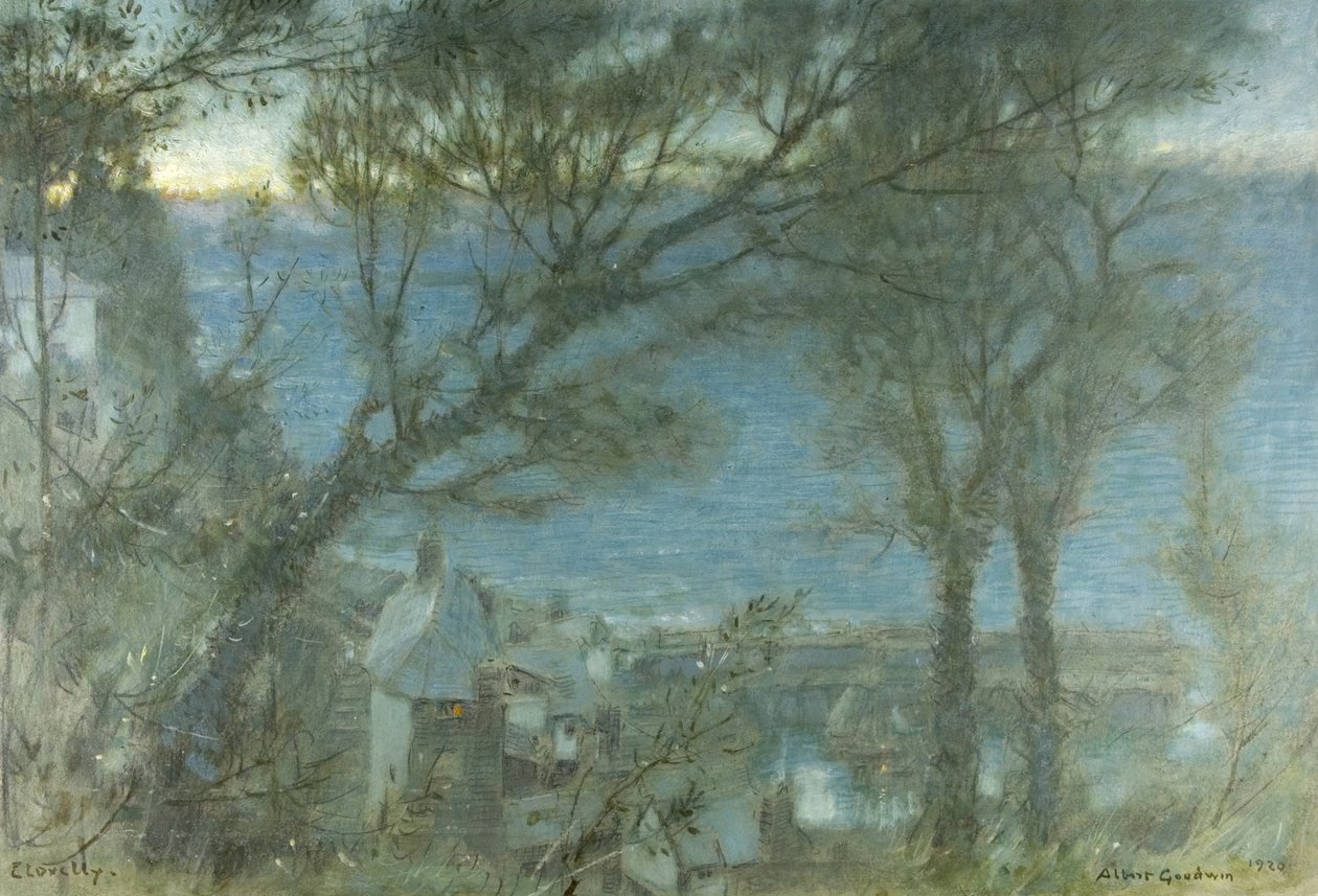 Clovelly af Albert Goodwin