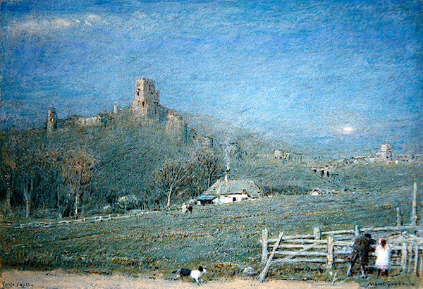 Corfe Slot af Albert Goodwin
