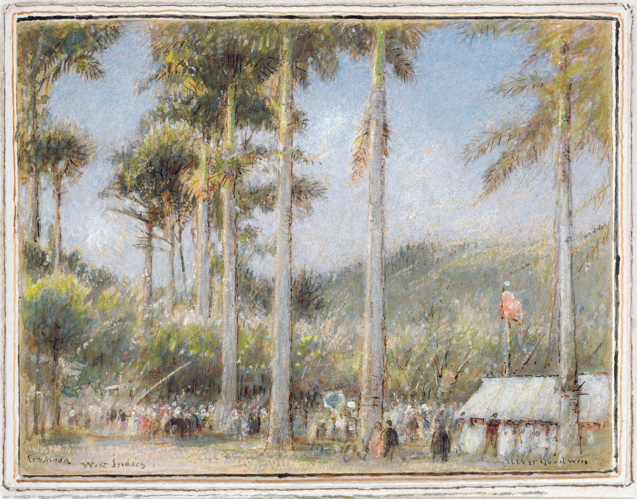 Grenada, Vestindien (wc og gouache) af Albert Goodwin