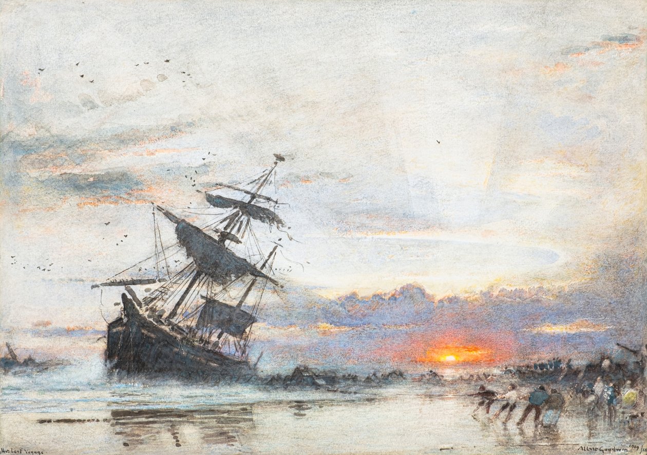 Hendes sidste rejse af Albert Goodwin