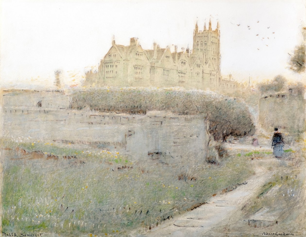Mells, Somerset af Albert Goodwin