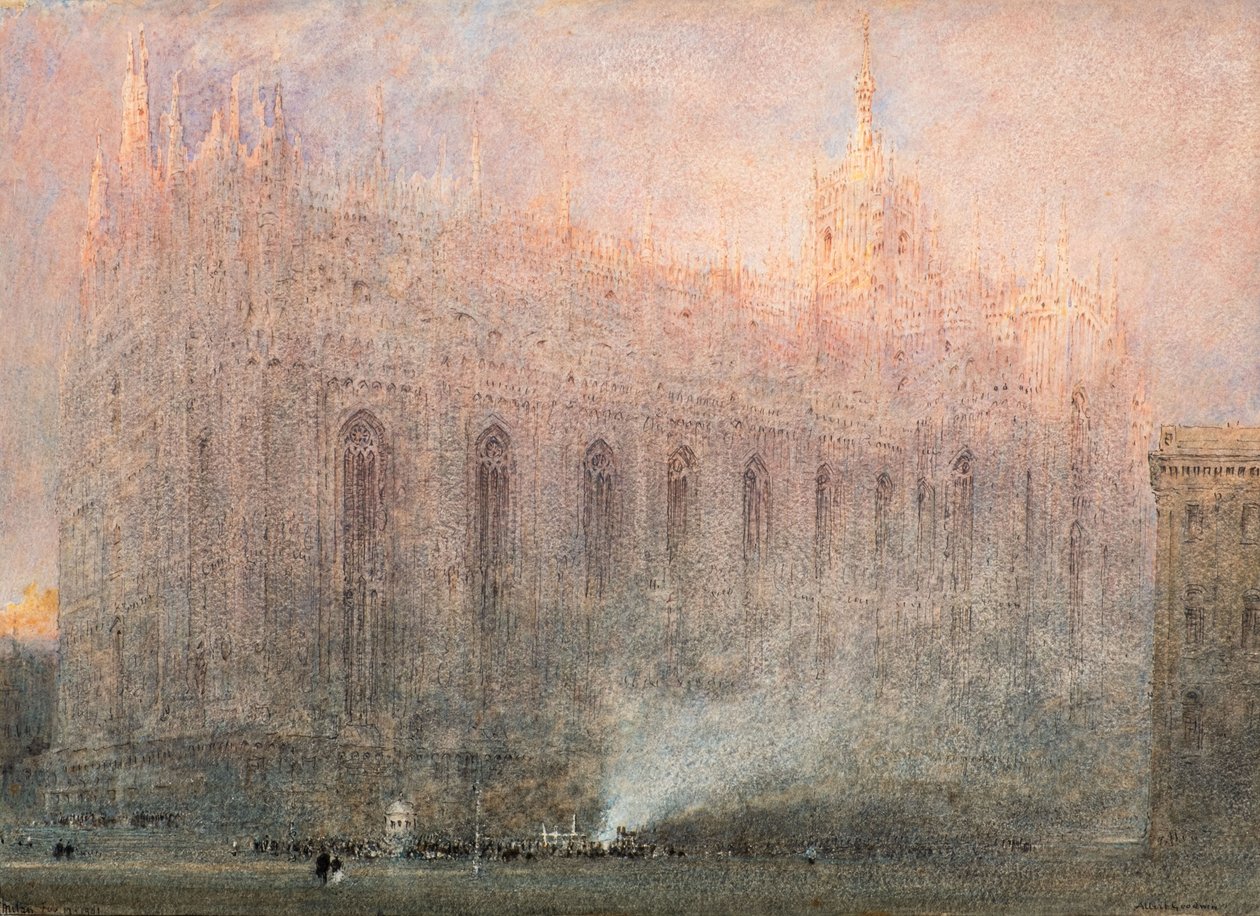 Milanos domkirke af Albert Goodwin