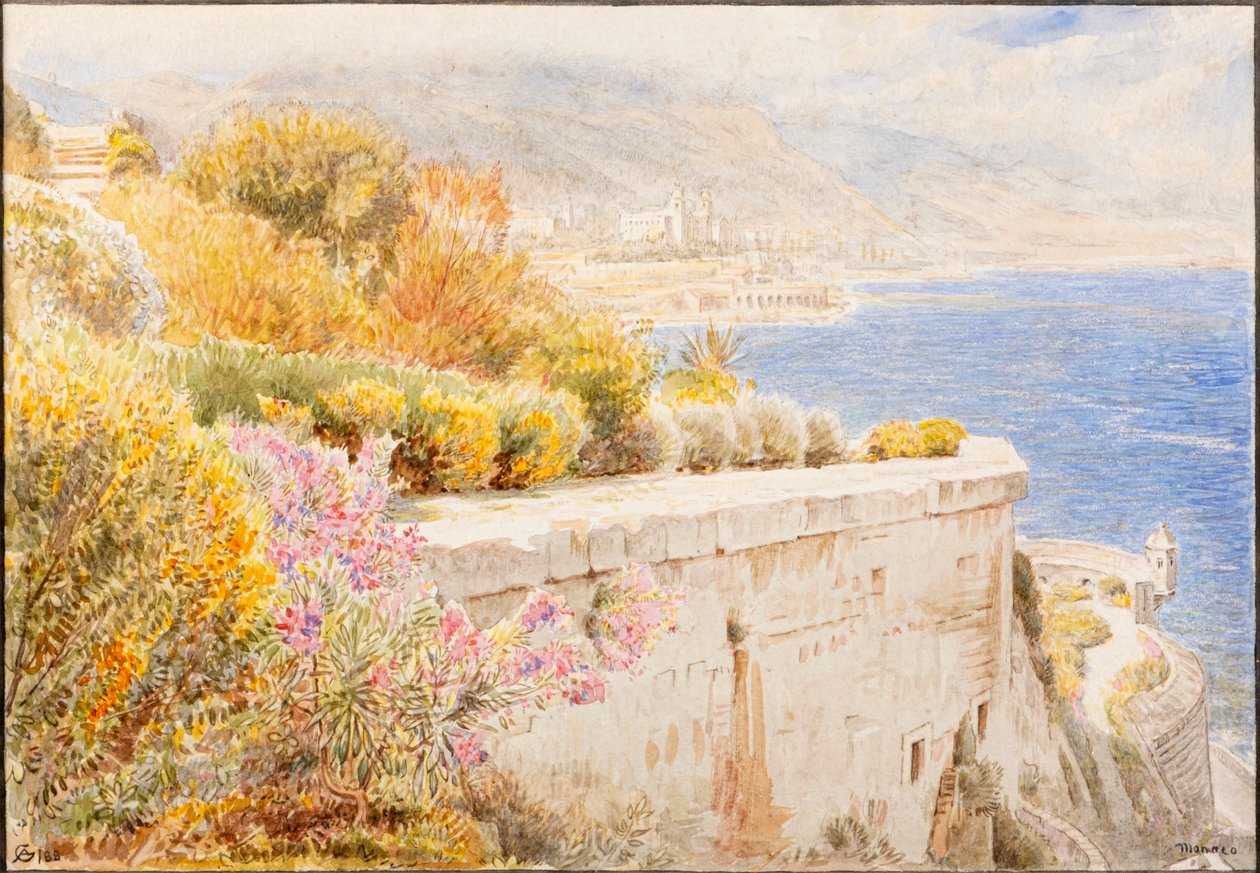 Monaco (akvarel) af Albert Goodwin