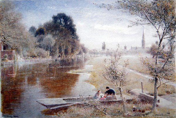 Salisbury-kanalen af Albert Goodwin