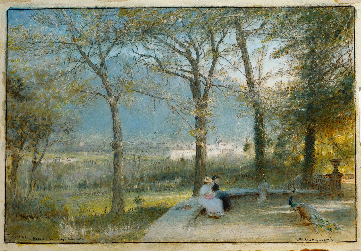 Haverne, Pallanza, Lago Maggiore af Albert Goodwin
