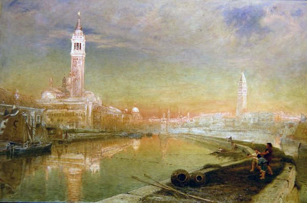 Venedig - Midsummer Dawn (olie på lærred) af Albert Goodwin