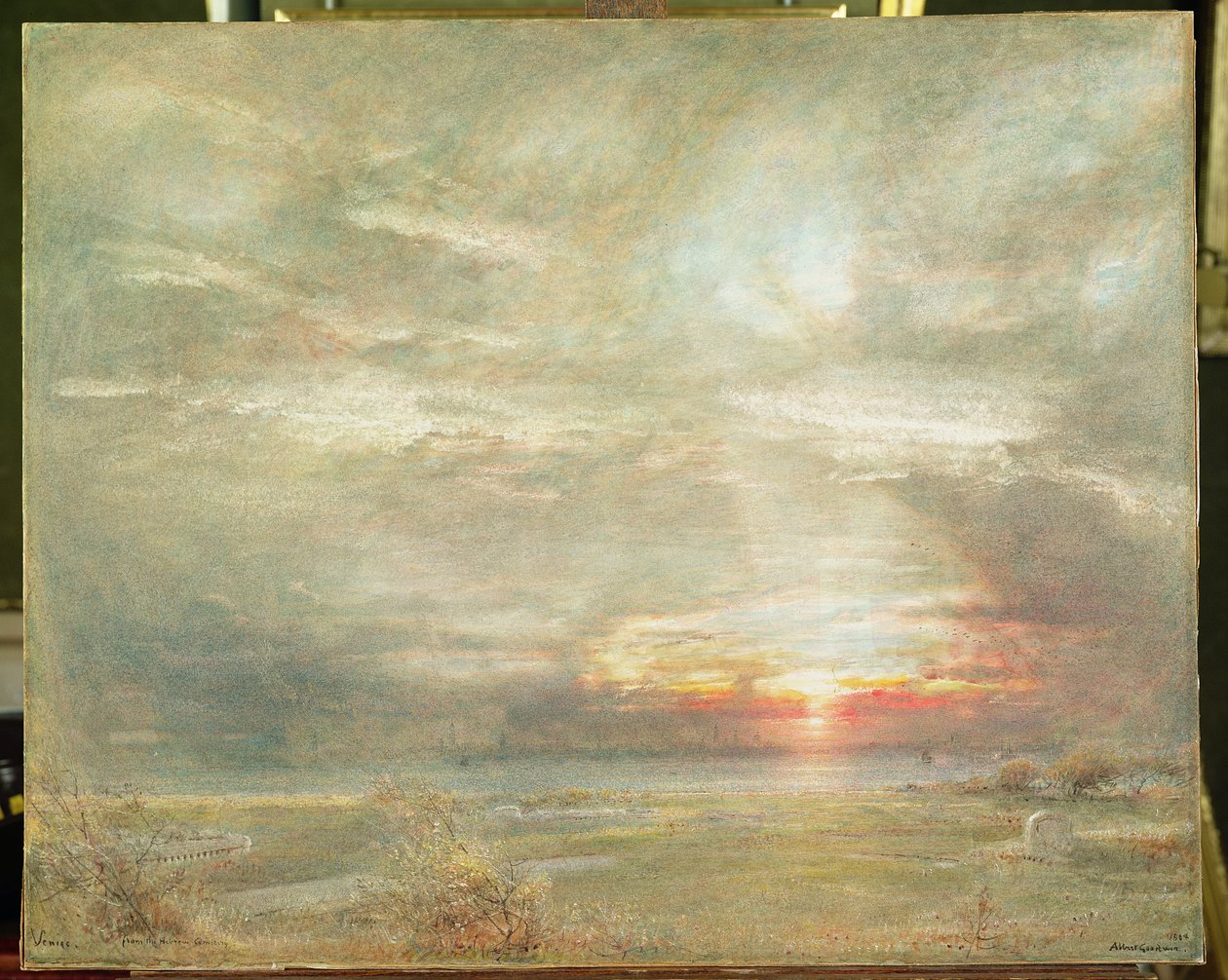 Venedig fra den hebraiske kirkegård af Albert Goodwin