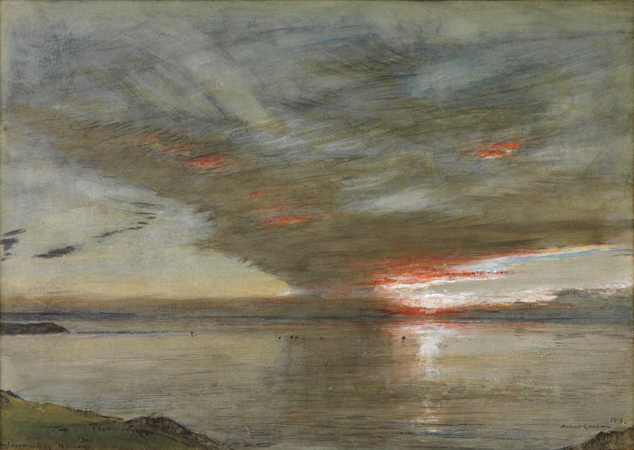 Woolacombe Bay, North Devon af Albert Goodwin