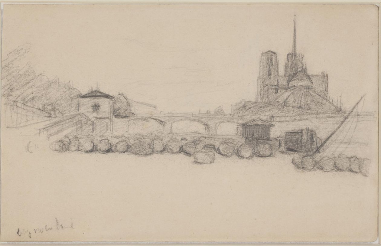 Notre Dame set fra øst af Albert Gottschalk