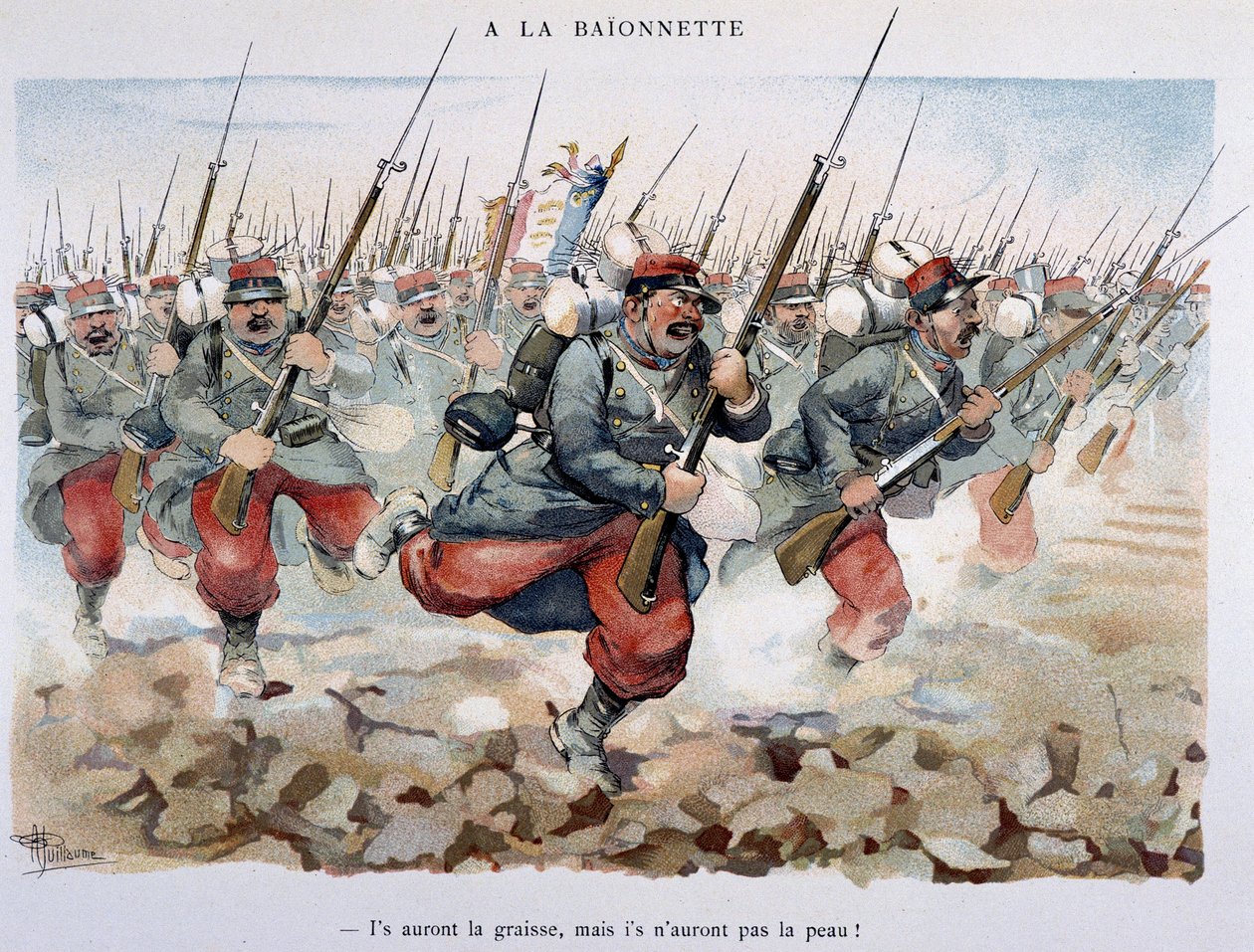 A la bajonet - i "" Album militaire "" af Albert Guillaume (1873-1942), omkring 1900 af Albert Guillaume
