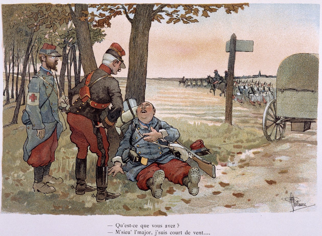 Au 30entieme kilometer - i "" Military Album"" af Albert Guillaume (1873-1942), ca. 1900 af Albert Guillaume