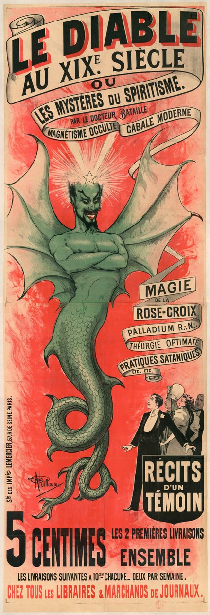 Djævelen i det 19. århundrede eller spiritismens mysterier af doktor Bataille, ca. 1895. af Albert Guillaume