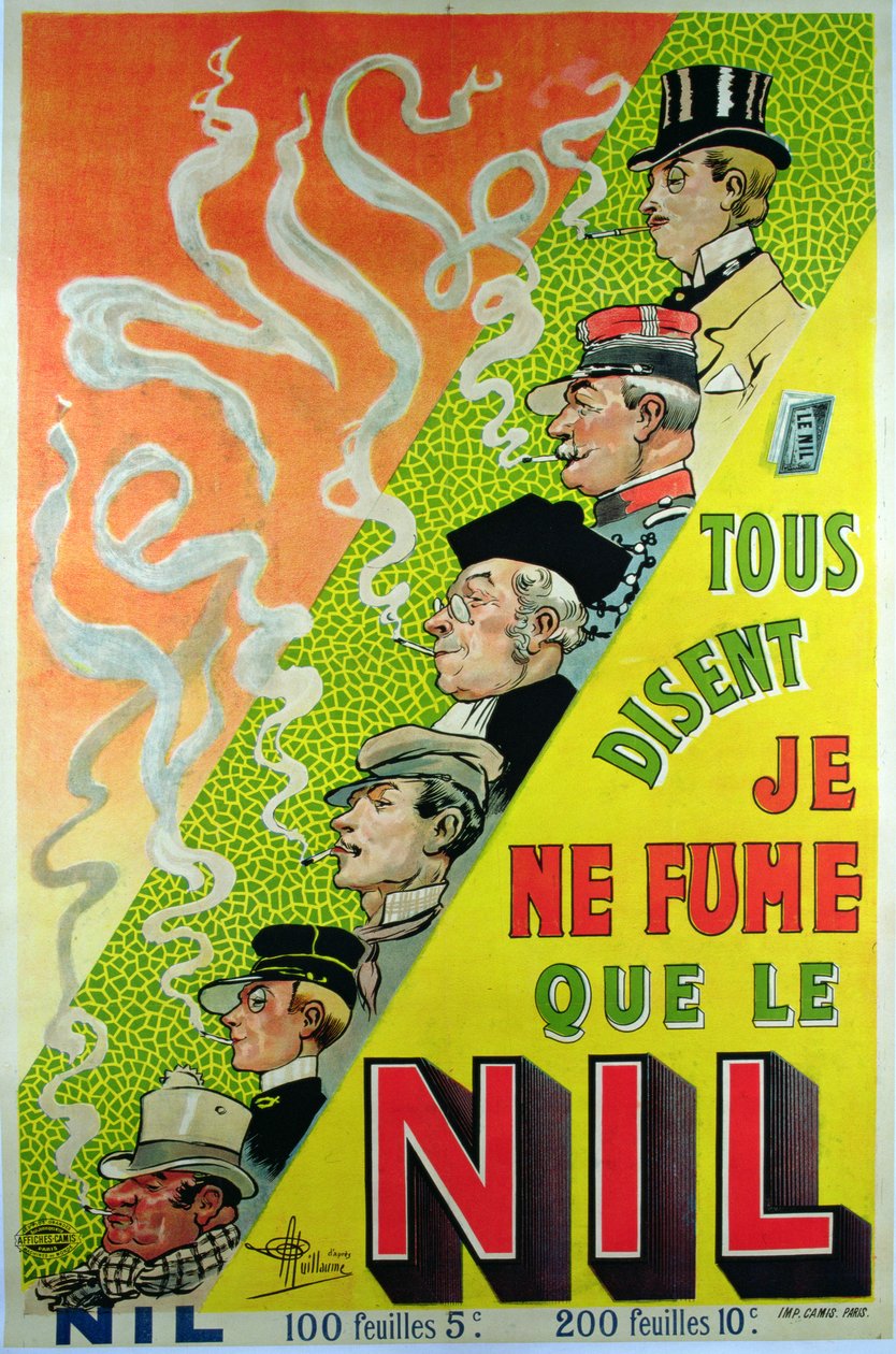 Plakat, der reklamerer for cigaretmærket Le Nil af Albert Guillaume