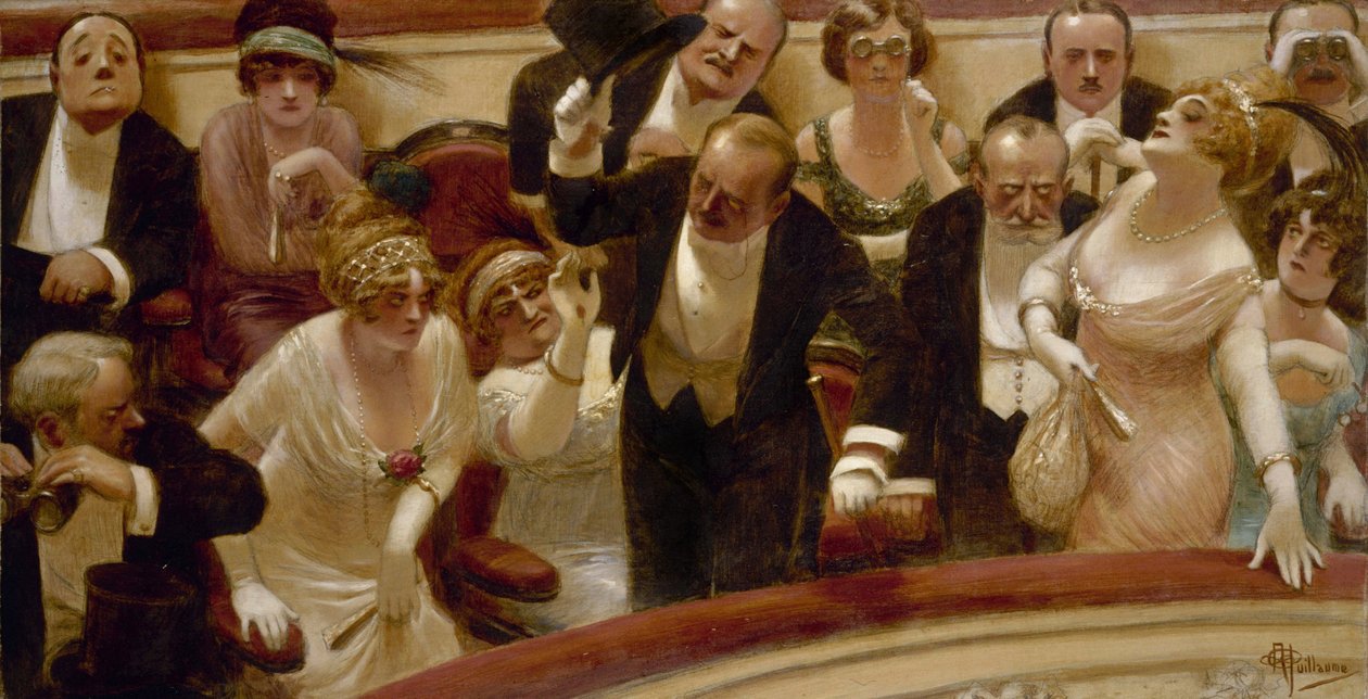 The Latecomers, ca. 1914 (olie på lærred) af Albert Guillaume
