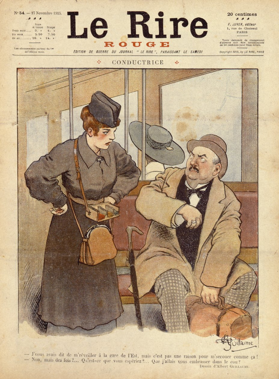 Toglederen, tegneserie fra Le Rire Rouge, 27. november 1915 af Albert Guillaume