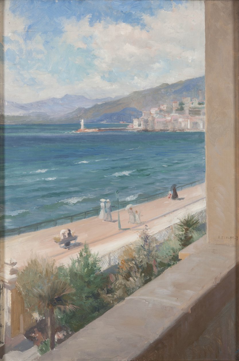 Fra mit vindue i Cannes, 1891 af Albert Gustaf Aristides Edelfelt
