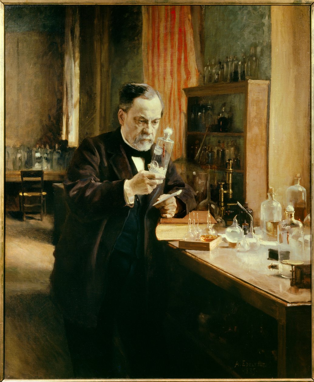 Louis Pasteurin muotokuva hänen laboratoriossa af Albert Gustaf Aristides Edelfelt
