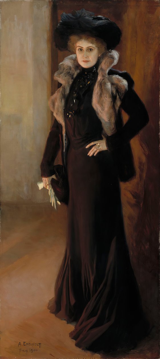Portræt af operasangeren Aino Ackté 1876-1944, 1901. af Albert Gustaf Aristides Edelfelt