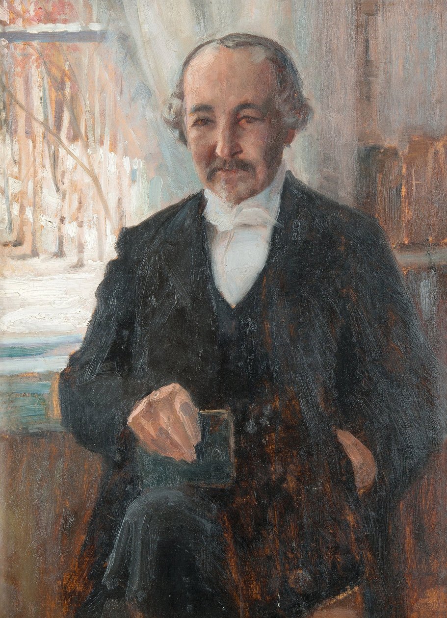 Portræt af digteren Zacharias Topelius 1818-1898 af Albert Gustaf Aristides Edelfelt