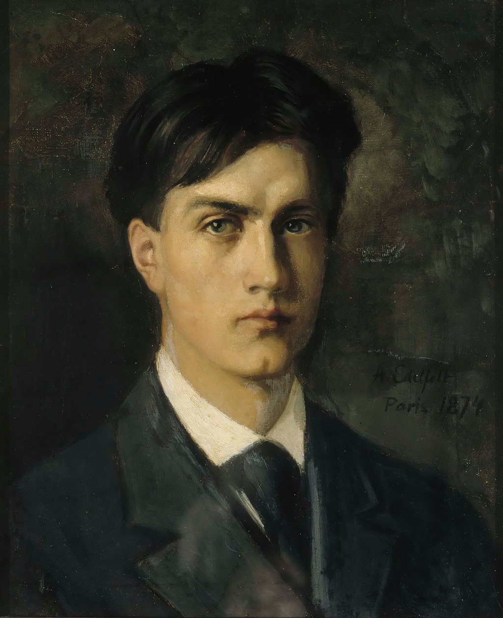 Selvportræt, 1874. af Albert Gustaf Aristides Edelfelt