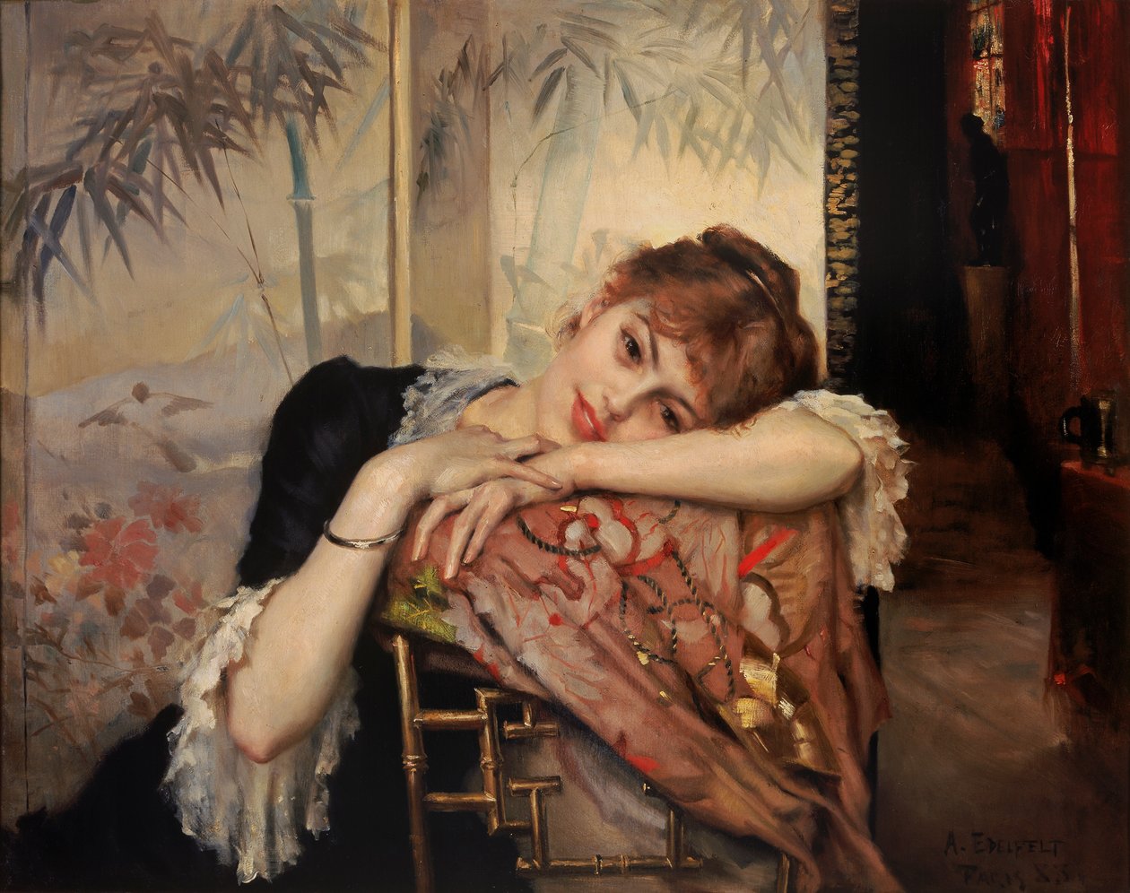 Parisienne, 1883. af Albert Gustaf Aristides Edelfelt