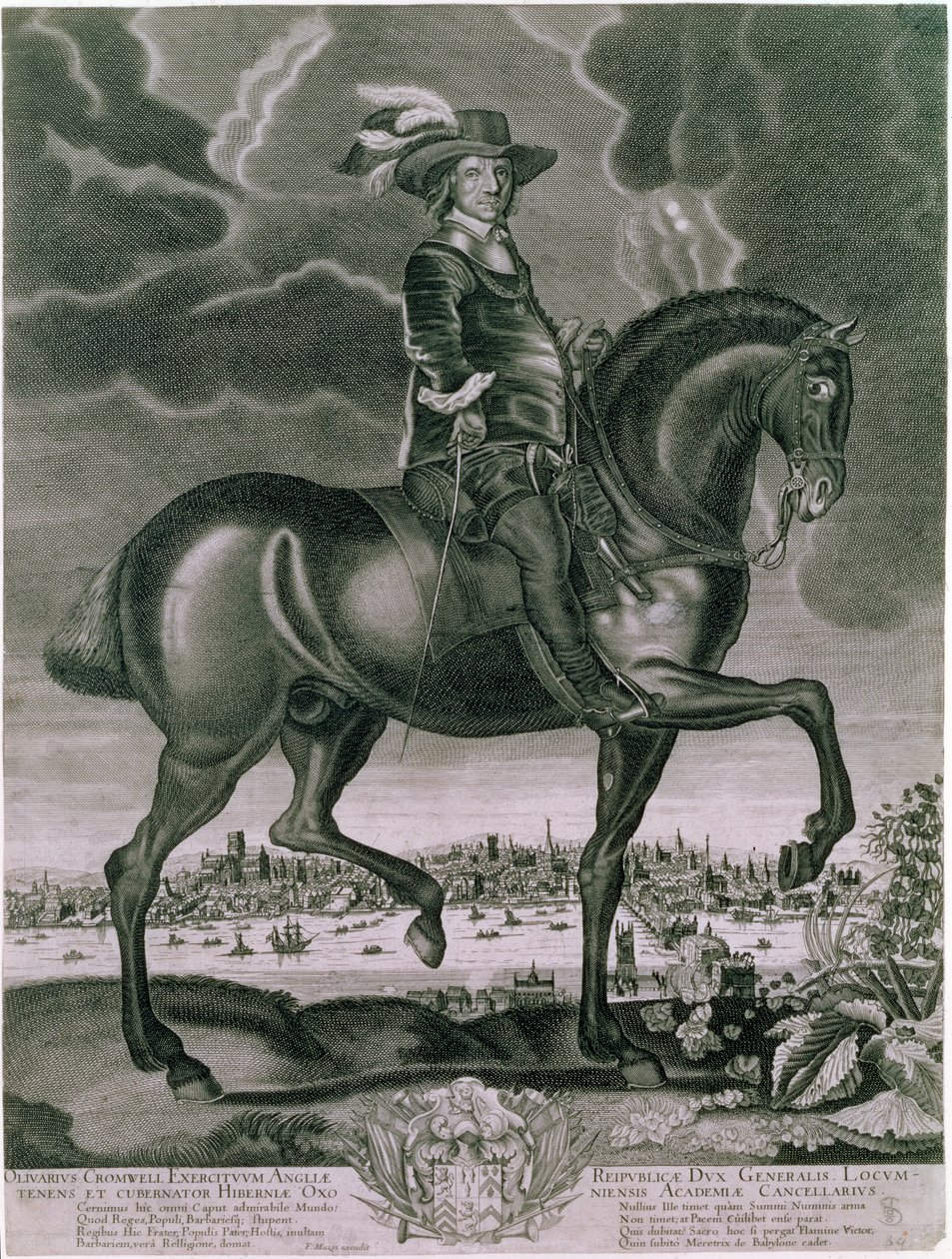 Ridesportræt af Oliver Cromwell, c1655 af Albert Haelwegh