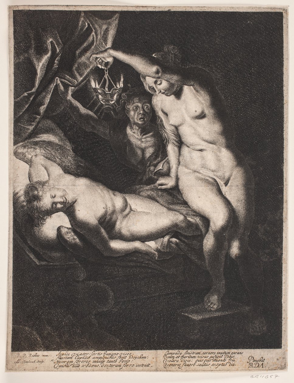 Psyche og den sovende Amor af Albert Haelwegh