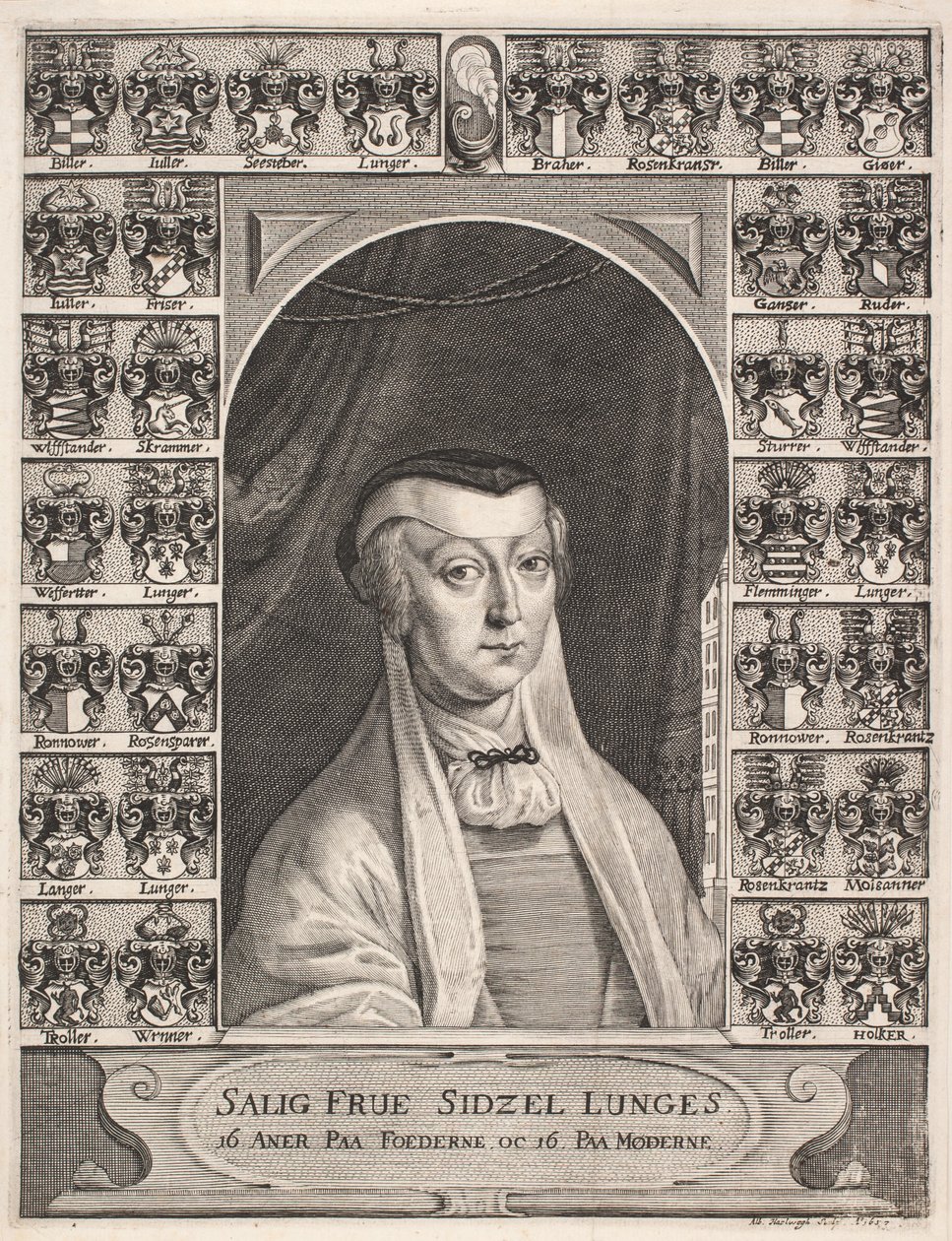 Sidsel Lunge. Mindeblad af Albert Haelwegh