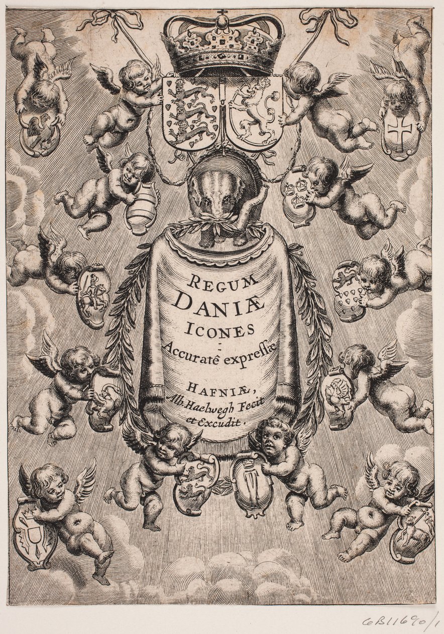Titelblad til "Kongene af Danmarks Ikoner", 1646 af Albert Haelwegh