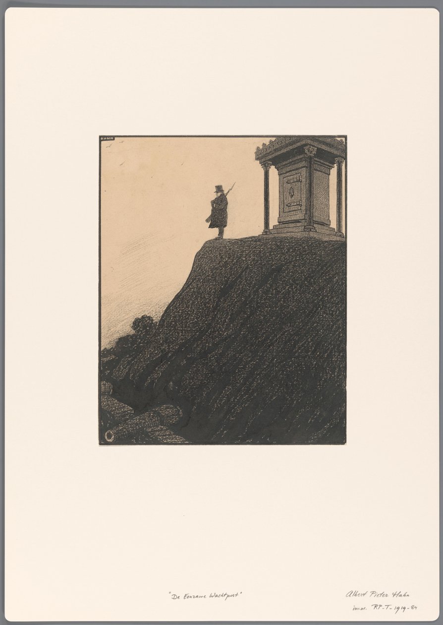 Design til en politisk tegneserie: The Lonely Sentry af Albert Hahn (I)