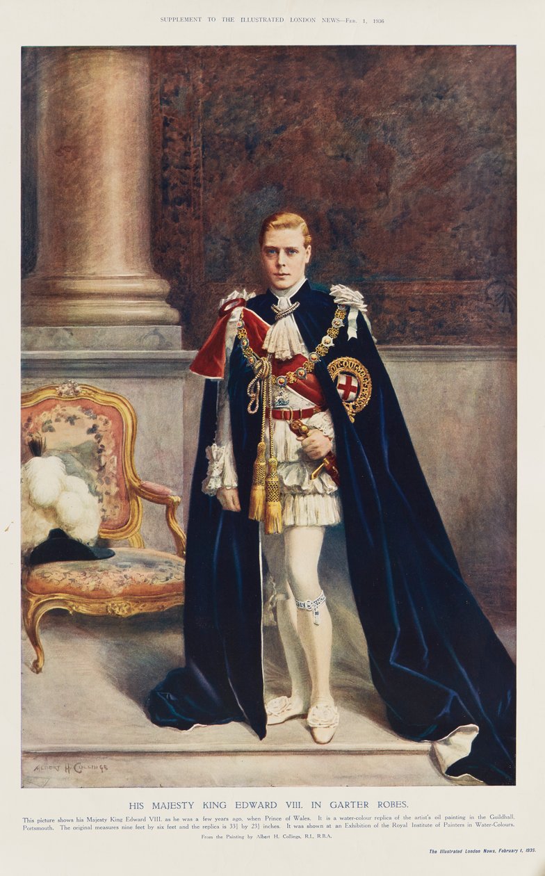 Kong Edward VIII som prins af Wales af Albert Henry (after) Collings