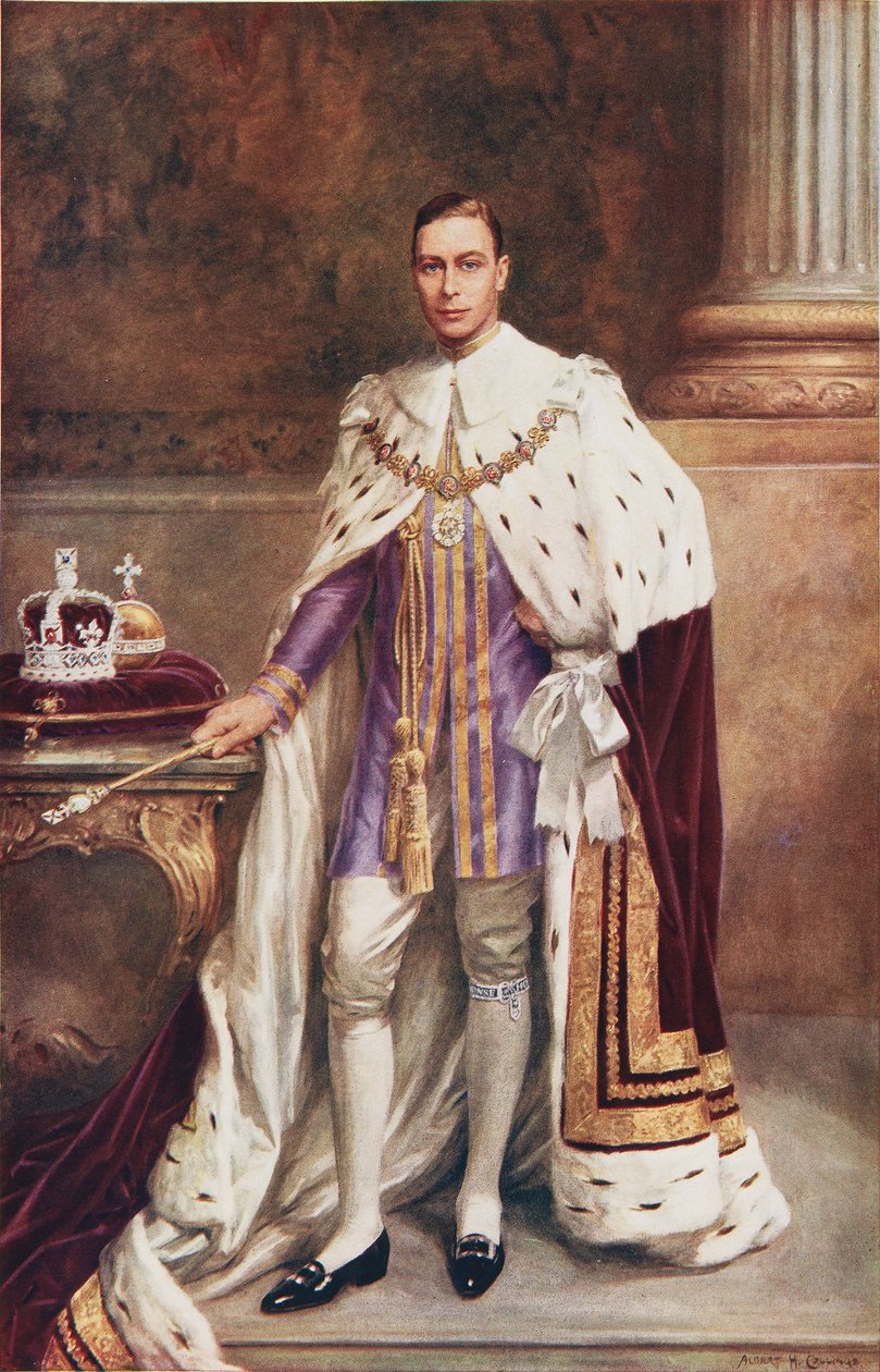 Kong George VI i kroningsdragt af Albert Henry Collings