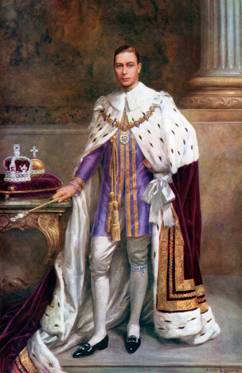 Kong George VI i kroningsdragt, 1937. af Albert Henry Collings