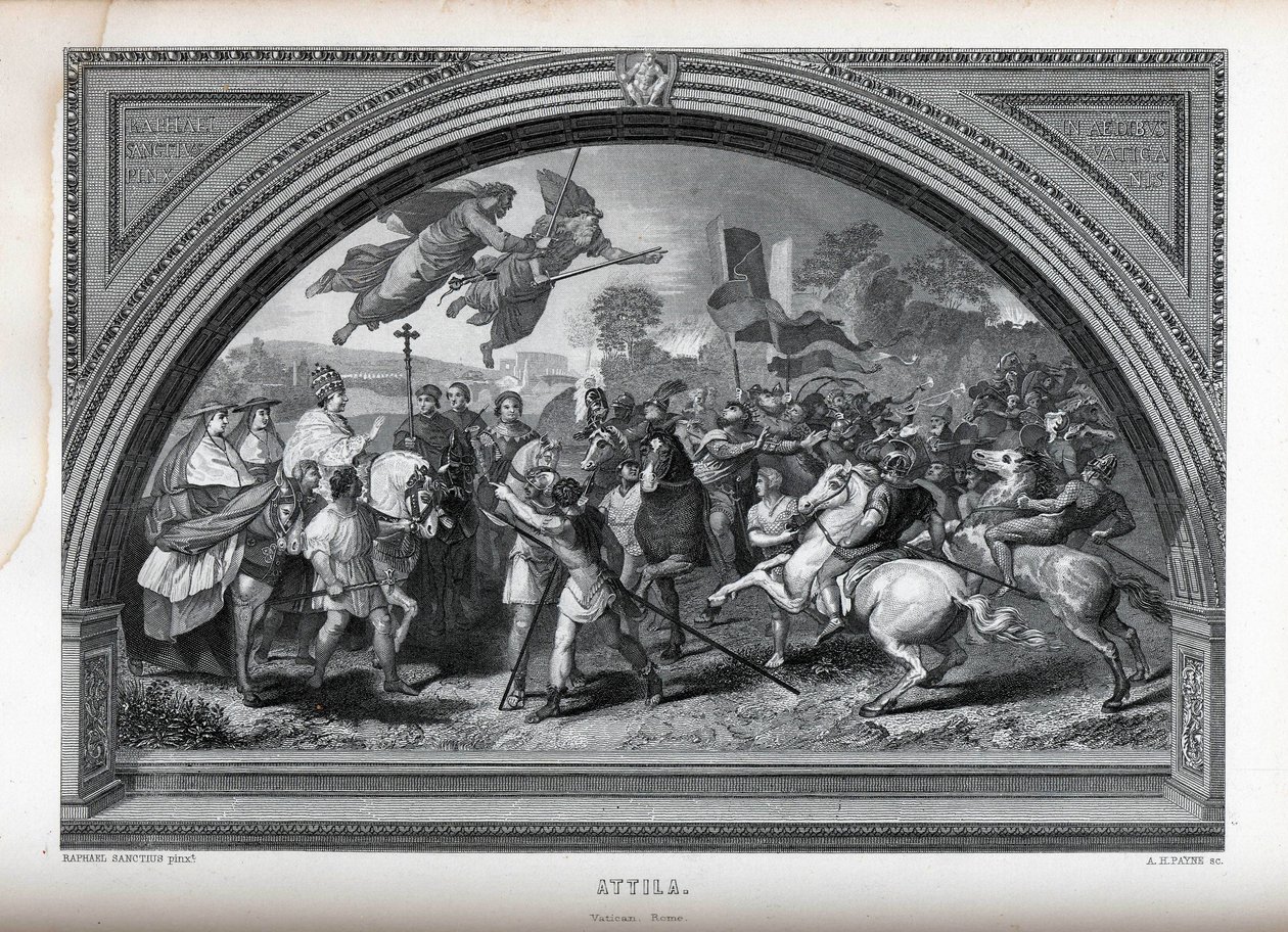 Attila efter Raphael, 1882 af Albert Henry Payne