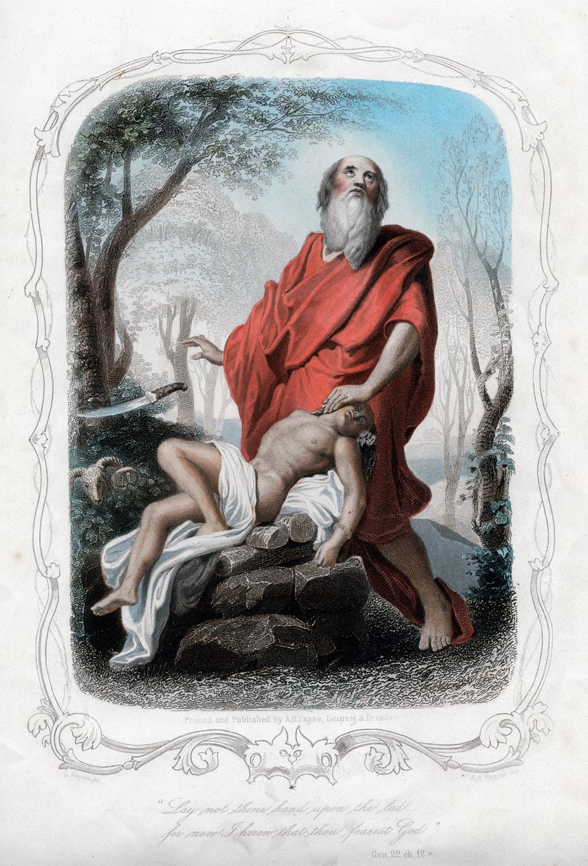 Læg ikke din hånd på ledningen, for nu ved jeg, at du frygter Gud, c1850. af Albert Henry Payne