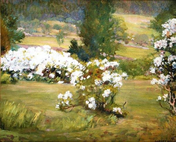 Blooming Flowers, ca. 1925 (olie på lærred) af Albert Herter
