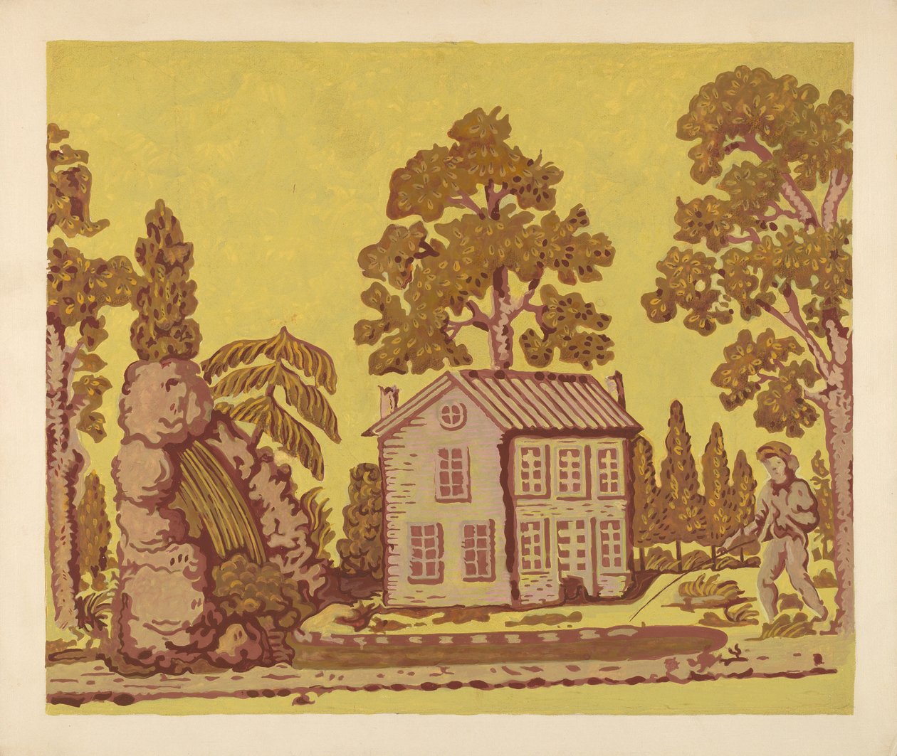 Tapet Brugt som Bandbox Cover, ca. 1937. af Albert J. Levone