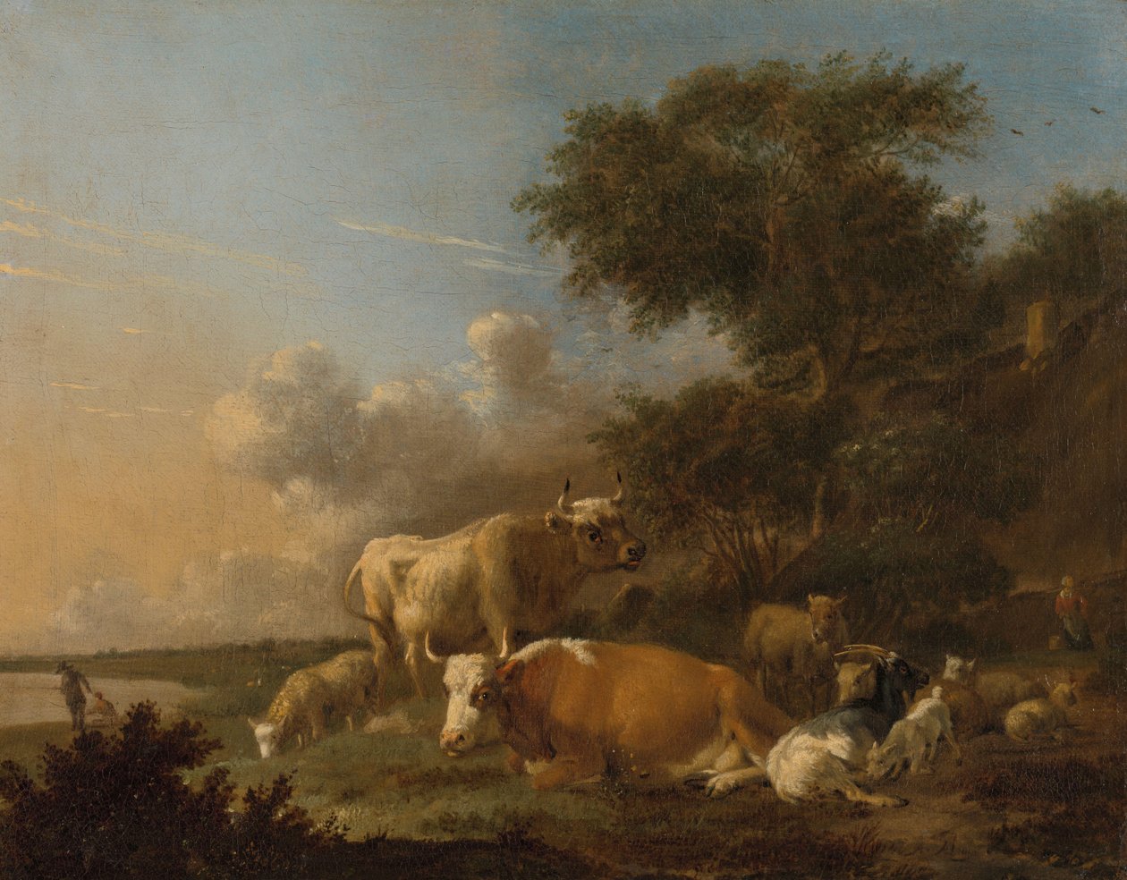 Landskab med kvæg af Albert Jansz Klomp
