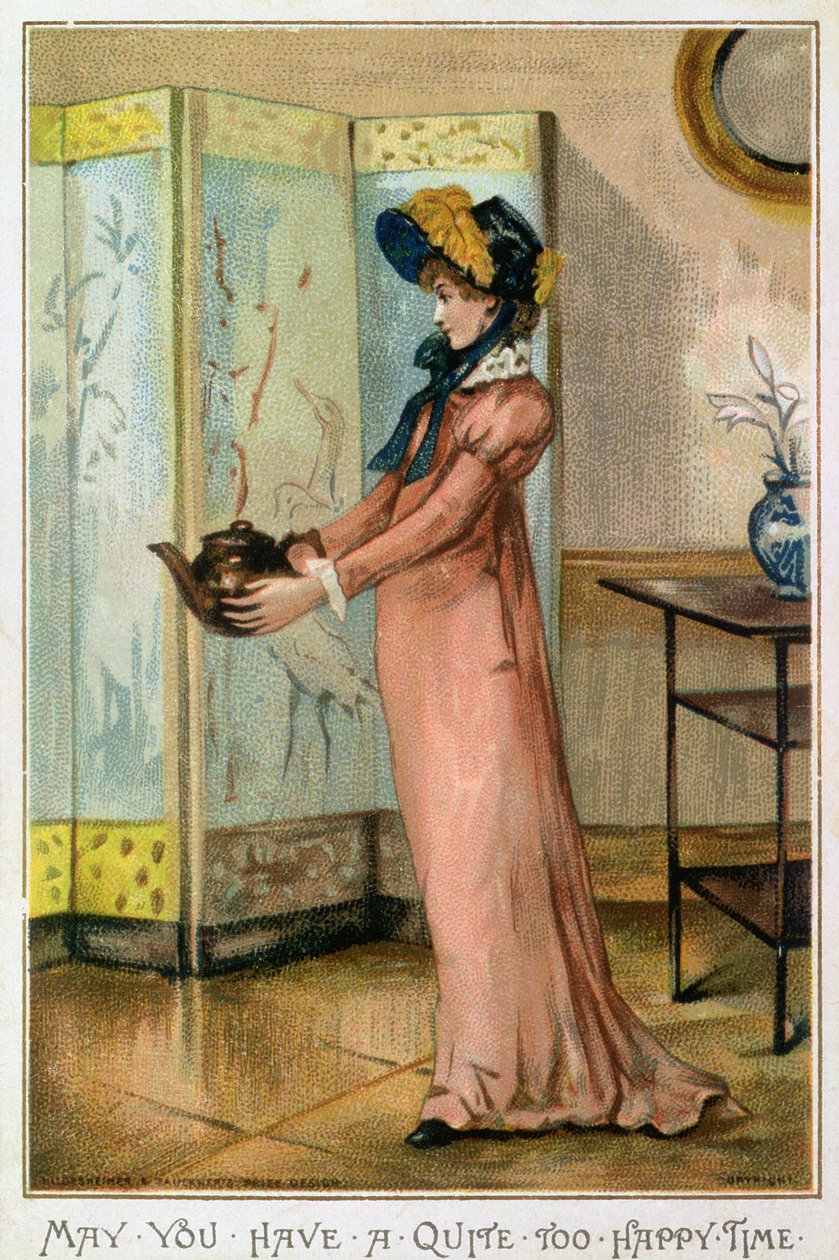 May You Have A Quite Too Happy Time, victoriansk julekort, udgivet af Hildesheimer und Faulkner, London, ca. 1880 af Albert Jnr. Ludovici