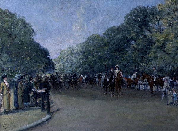 Rotten Row, Hyde Park (olie på lærred) af Albert Jnr. Ludovici