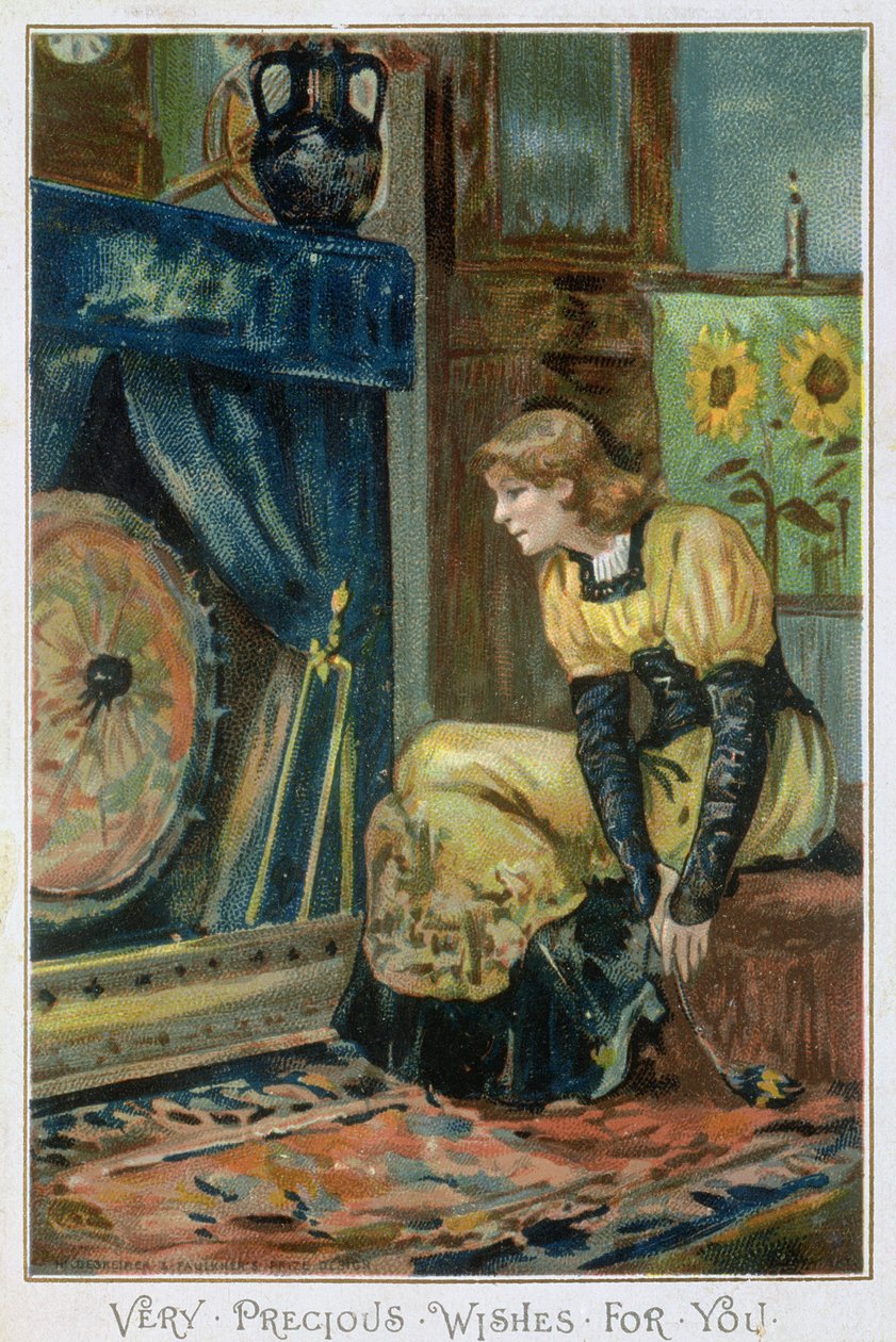 Very Precious Wishes For You, victoriansk julekort, udgivet af Hildesheimer und Faulkner, London, ca.1880 af Albert Jnr. Ludovici