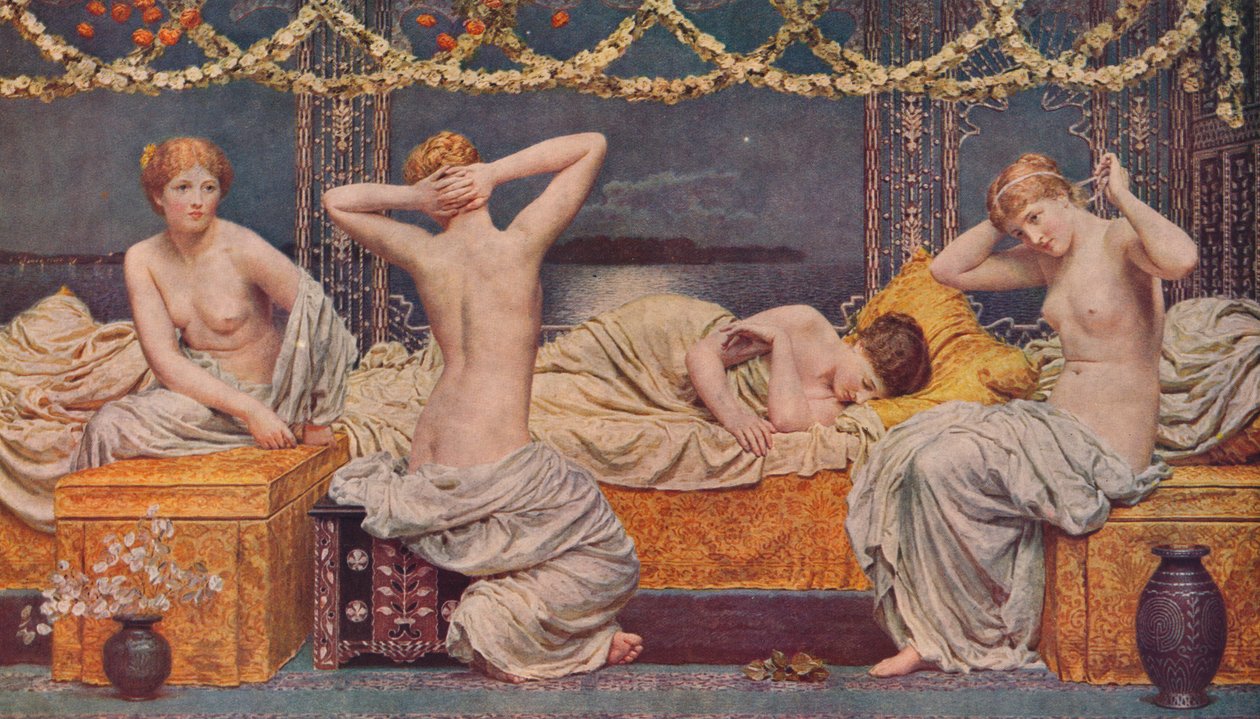 En sommernat, 1890, 1938 af Albert Joseph Moore