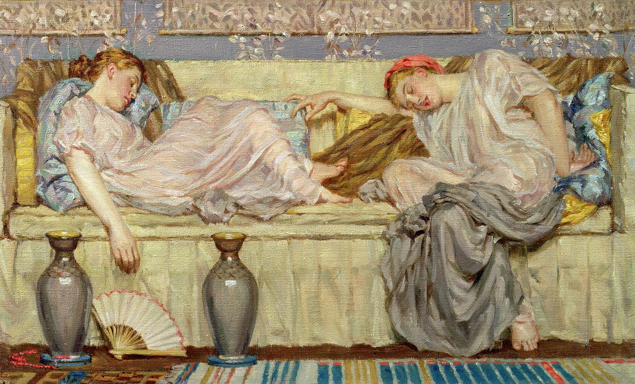 Perler (studie), ca. 1875 (olie på lærred) af Albert Joseph Moore